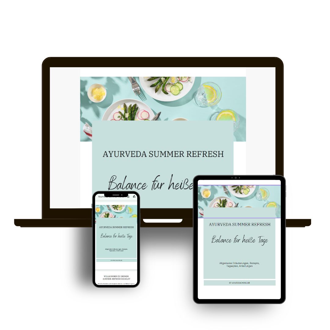 Summer Refresh Booklet auf Laptop, Tablet und Smartphone